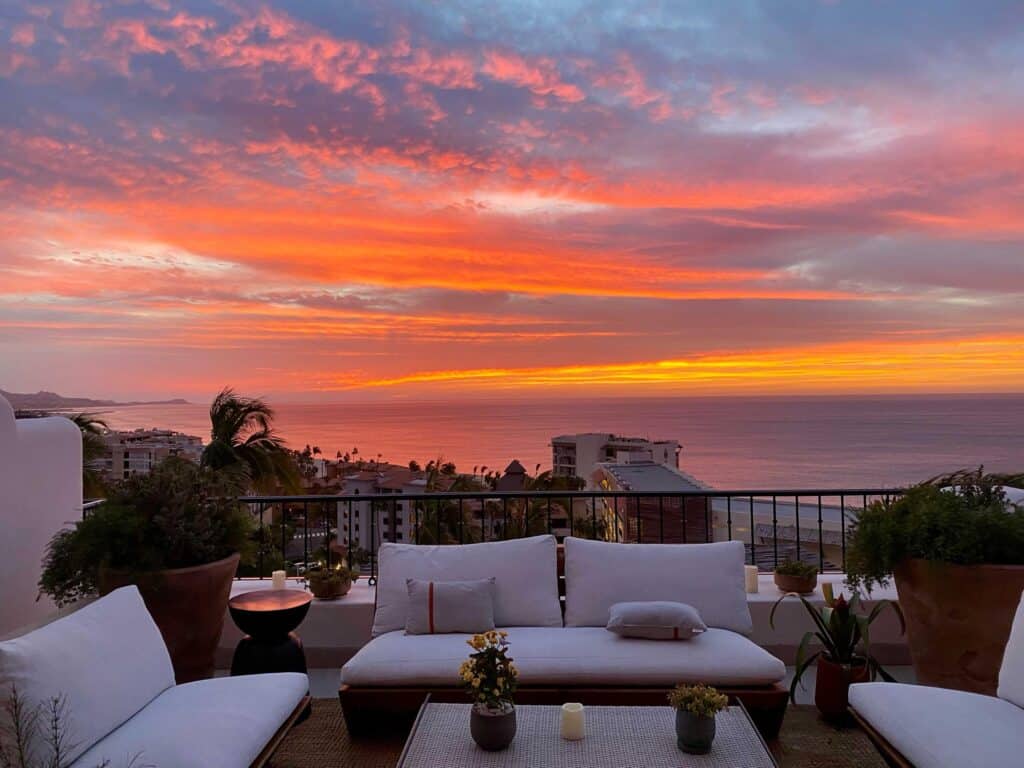 sunset from the patio